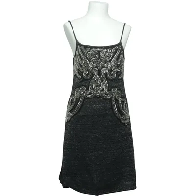 Dress (Black, Silver) from Mango Moments Metallic fiber, Polyester