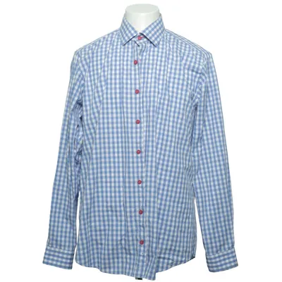 Shirt (Blue, White) from Dressmann Cotton