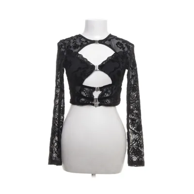 Cardigan (Black) from Shein Elastane, Polyester