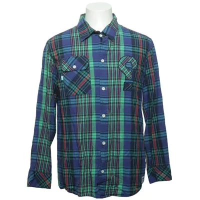Flanellen overhemd (Blauw, Groen, Meerkleurig) van Sweet Sktbs Katoen