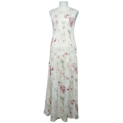 Maxikjole (Beige, Flerfarvet) fra H&M Elastan, Polyester