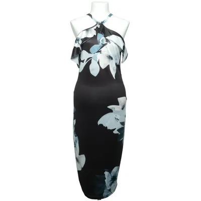 Jurk (Zwart, Blauw, Wit) van Fancyqube Elastaan, Polyester