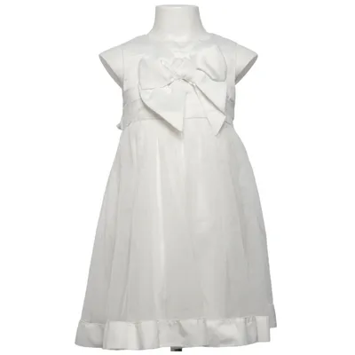 Robe de fille de fleur (Blanc) de Young Dimension Polyester