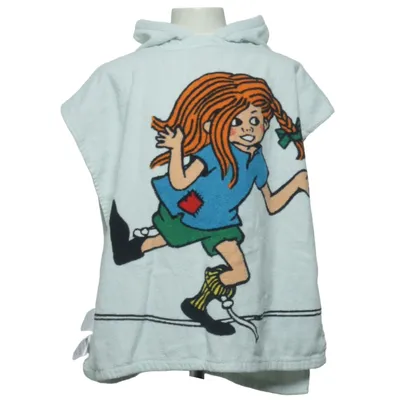 Badcape (Vit, Flerfärgad) från Pippi Långstrump Bomull