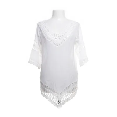Robe de plage (Blanc) de Blind Date Acrylique, Polyester, Viscose