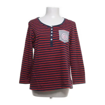 Henley shirt (Blauw, Rood) van Human Nature Katoen, Elastaan