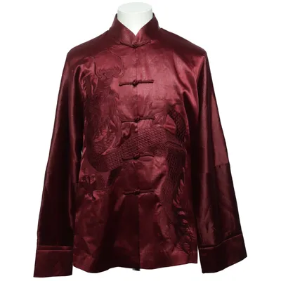 Cheongsam (Röd) Polyester, Viskos