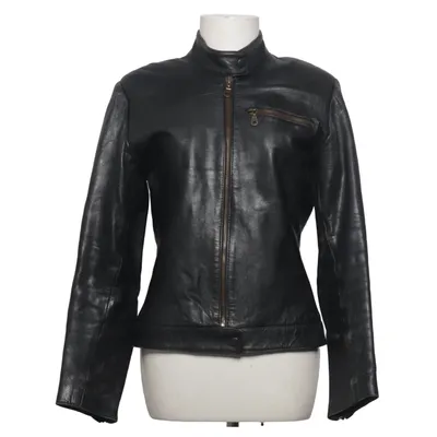 Leren jack (Zwart) van Livetree Leer, Polyester