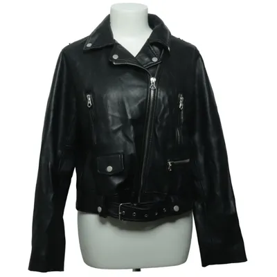Bikerjacke (Schwarz) von Zara Outerwear Polyester, Polyurethan