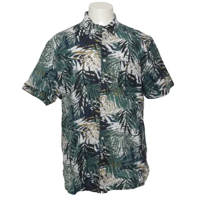 Chemise à manches courtes (Vert, Blanc, Bleu) de Angelo Litrico Coton, Lin
