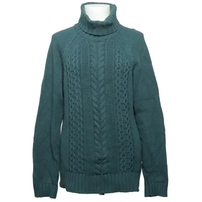 Rollkragenpullover (Blau) von East West Acryl, Baumwolle