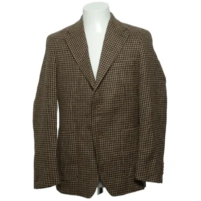 Blazer (Brown, Beige) from Octobre Éditions Acetate, Cotton, Viscose, Wool