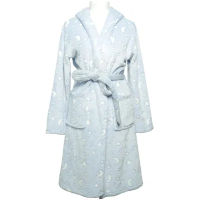 Bademantel (Blau, Weiß) von Loungeable Polyester