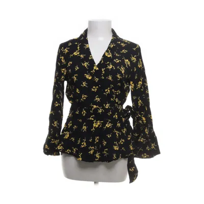 Wrap blouse (Black, Yellow) from Ganni Viscose