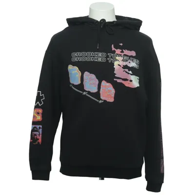 Sweat à capuche (Noir, Multicolore) de Crooked Tongues Coton