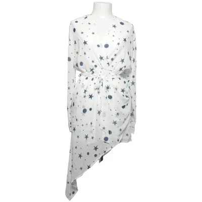 Dress (White, Blue) from Sabo Skirt Polyester