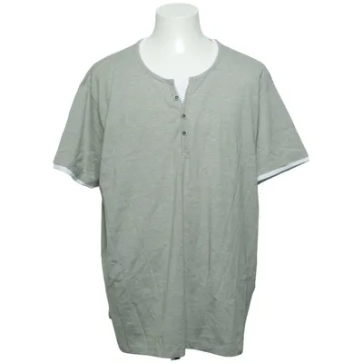 Henley T-shirt (Grøn, Hvid) fra J.F.K Bomuld, Polyester