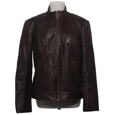 Veste en cuir (Marron) de Petroff Cuir, Polyester