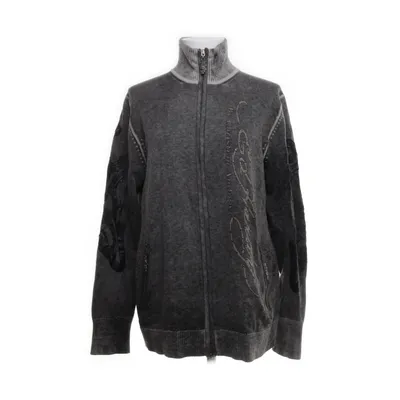 Cardigan (Gray) from Ed Hardy by Christian Audigier Wool, Nylon