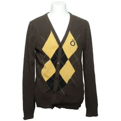 Strickjacke (Braun, Gelb, Schwarz) von Resteröds Wolle