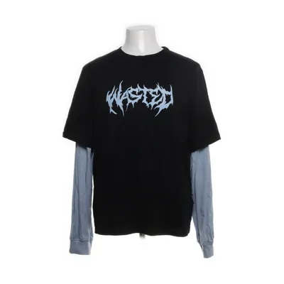 Long sleeve T-shirt (Black, Blue) from Wasted Cotton