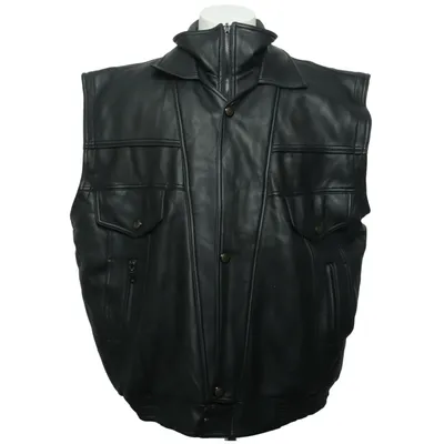 Gilet en cuir (Noir) de Eminent