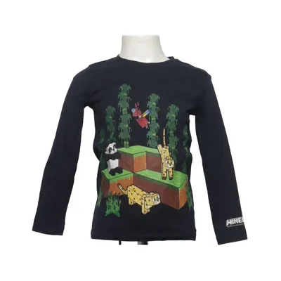 Långärmad t-shirt (Svart, Flerfärgad) från Minecraft Bomull