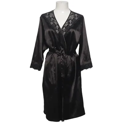 Dressing gown (Black) from Donna Elastane, Polyester