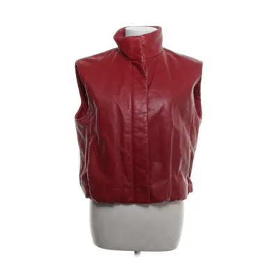 Leren vest (Rood) van Cesaro Acetaat, Leer