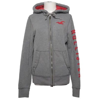 Huvtröja (Grå, Röd) från Hollister Bomull, Polyester