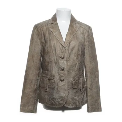 Læderblazer (Brun) fra Bonita Læder, Polyester