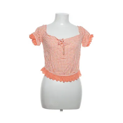 Topp (Orange, Vit) från Bershka Viskos