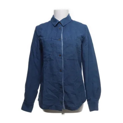 Denim blouse (Blauw) van Iris & Ink Katoen, Linnen