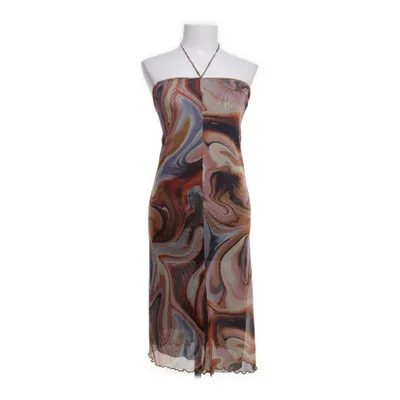 Jurk (Bruin, Blauw) van Zara Elastaan, Polyester