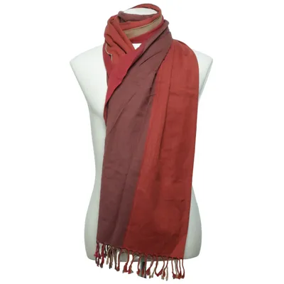 Halstørklæde (Rød, Brun) fra Fabindia