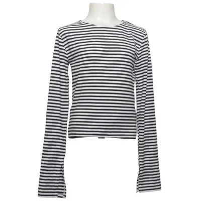 Lange mouwen shirt (Zwart, Wit) van Gina Tricot Elastaan, Viscose