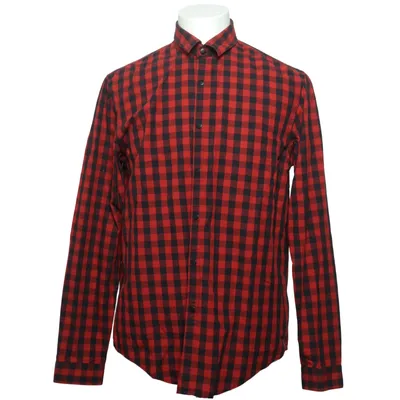 Flannel shirt (Red, Black) from Zara Man Cotton
