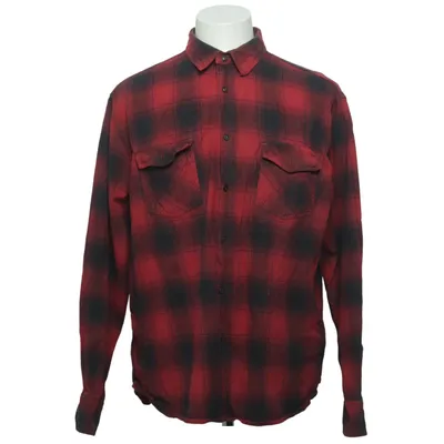 Flannel skjorte (Rød, Sort) fra Bluewear Bomuld