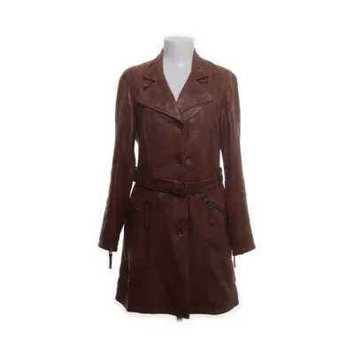 Leren jas (Bruin) van Mauritius Leer, Katoen, Polyester