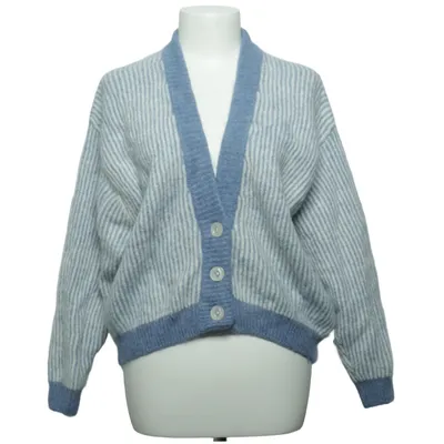 Strickjacke (Blau, Weiß) von American Vintage Alpakawolle, Elasthan, Polyamid