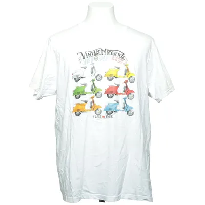 T-shirt (White, Multicolored) from Silver Cotton