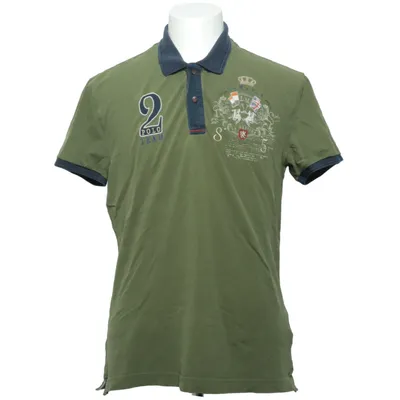 Poloshirt (Groen) van La Martina Katoen, Elastaan