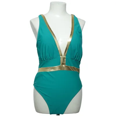 Maillot de bain une pièce (Vert, Or)