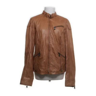 Leather jacket (Orange, Brown) from Jilani Collection