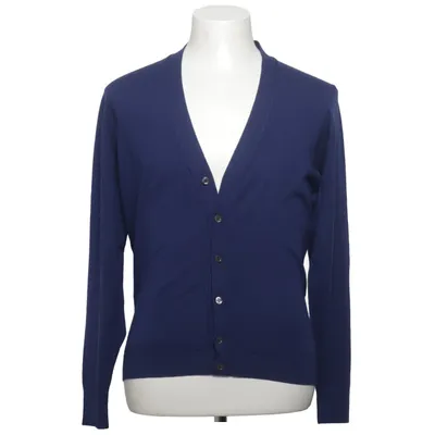 Cardigan (Blauw) van Luciano Barbera Wol