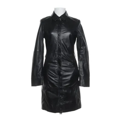 Leather dress (Black) from Oakwood Polyester, Leather