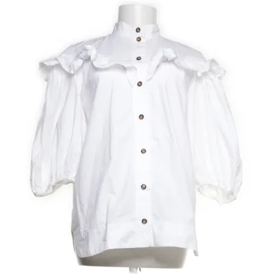 Blouse (White) from Ganni Organic cotton