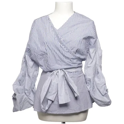 Slå-om bluse (Blå, Hvid) fra InWear Atelier Bomuld