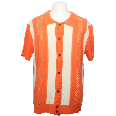 Chemise à manches courtes (Orange, Blanc) de Oxknitstore Polyester