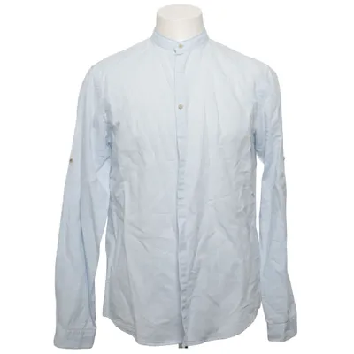 Shirt (Blue) from Zara Man Cotton, Linen
